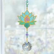 Lotus with Om Suncatcher image