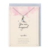 Opalite Crescent Moon Necklace &amp; Card image