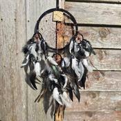 Black &amp; White Feather Dreamcatcher