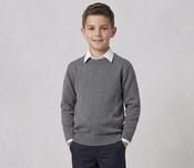 Grey Round Neck Pullover image