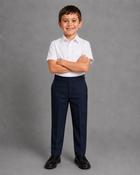 Navy Boys Trousers - Mock Fly (241)