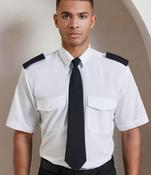 White Pilot Shirt  - Short Sleeve image