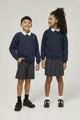 Navy Trutex Crew Neck School Sweatshirt – Durable Unisex School Jumper | Soft Cotton-Rich Uniform Sweatshirt image