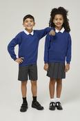 Royal Blue Trutex Crew Neck School Sweatshirt – Durable Unisex School Jumper | Soft Cotton-Rich Uniform Sweatshirt  image