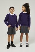Purple Trutex Crew Neck School Sweatshirt – Durable Unisex School Jumper | Soft Cotton-Rich Uniform Sweatshirt  image