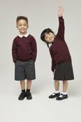 Maroon Trutex Crew Neck School Sweatshirt – Durable Unisex School Jumper | Soft Cotton-Rich Uniform Sweatshirt image