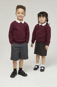 Claret Trutex Crew Neck School Sweatshirt – Durable Unisex School Jumper | Soft Cotton-Rich Uniform Sweatshirt image