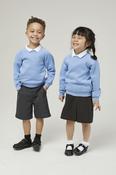 Sky Crew Neck School Sweatshirt – Durable Unisex School Jumper | Soft Cotton-Rich Uniform Sweatshirt  image