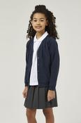 Navy Sweat Cardigan - Cotton rich Unisex Sweatshirt Cardigan