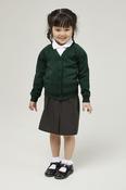 Forest Green School Sweat Cardigan - Cotton rich Unisex Sweatshirt Cardigan