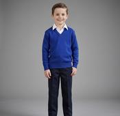 Blue V-Neck Pullover (674) by Hunter Schoolwear image
