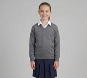 Grey V-Neck Pullover (674) by Hunter Schoolwear image