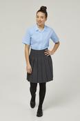 Blue Short Sleeve Non-Iron Revere Collar School Blouses Twin Pack (RSB) image