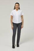 White Short Sleeve Non-Iron Revere Collar Fitted School Blouses Twin Pack (NRF) image