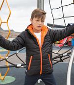 Black/Orange Padded Jacket by Result (RS233B) image