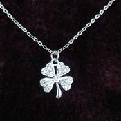 Diamante Four-Leaf Clover Necklace image