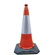Traffic Cone 750mm ropes posts retractable barriers queue queuing tensator tensa stanchion image