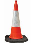 Traffic Cone 1m High ropes posts retractable barriers queue queuing tensator tensa stanchion
