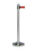 Retractable Barrier Post Red ropes posts queue queuing tensator tensa stanchion image