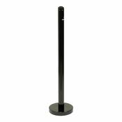 Smokers Pole Black Outdoor Ashtray ropes posts retractable barriers queue queuing tensator tensa stanchion