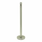 Smokers Pole Brushed Silver Steel Outdoor Ashtray ropes posts retractable barriers queue queuing tensator tensa stanchion