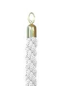Classic Twisted Barrier Rope White with Gold posts retractable barriers queue queuing tensator tensa stanchion image