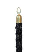 Classic Twisted Barrier Rope with Black Gold posts retractable barriers queue queuing tensator tensa stanchion image