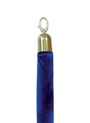 Classic Velvet Barrier Rope Royal Blue Gold posts retractable barriers queue queuing tensator tensa stanchion image
