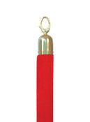 Classic Velvet Barrier Rope Red with Gold post retractable barriers queue queuing tensator tensa stanchion image