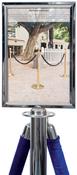 Sign Holder A4 Classic Chrome Barrier Post Stanchion image