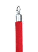 Classic Velvet Barrier Rope Red Chrome posts retractable barriers queue queuing tensator tensa stanchion image