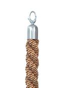 Classic Twisted Barrier Rope Gold Chrome End posts retractable barriers queue queuing tensator tensa stanchion image