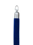 Classic Velvet Barrier Rope Royal Blue Chrome posts retractable barriers queue queuing tensator tensa stanchion image
