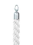 Classic Twisted Barrier Rope White Chrome posts retractable barriers queue queuing tensator tensa stanchion image