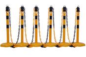 Plastic Post and Chain Set - Yellow and Black image