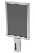 Sign Holder A4 Chrome Budget  Retractable Barrier ropes posts queue queuing tensator tensa stanchion image