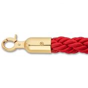 Classic Twisted Rope Red with Gold Ends 180 cm image