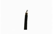 Classic Velvet Barrier Rope  Black with Gold Ends  200 cm