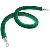 Classic Velvet Barrier Rope  Green with Chrome Ends  200 cm
