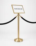 A3 15° Angled Landscape Sign Holder – Gold | queue.ie