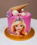 Barbie Cone Cake image