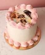 Round Use Your Own Photo Cake - Colour Options Available