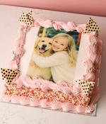 Use Your Own Photo/Character - Pink Buttercream Cake