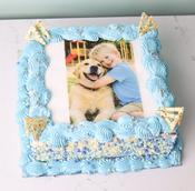 Use Your Own Photo/Character - Blue Buttercream Cake