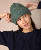 Irelands Eye, The Zinnia Chunky Merino Hat Fern Marl image