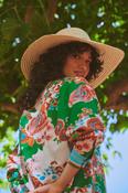 One Hundred Stars, Kitsch Bouquet Green Oversized Shirt image