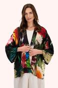 Powder,  Mid-Length Kimono - Opulant Florals, Chocolate image