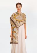 Powder, Patterned Palms Cotton Scarf