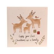 Ziggle, First Christmas as a Family greeting card Reindeers image