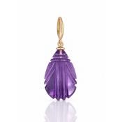 Amethyst Scarab Charm - Ball
